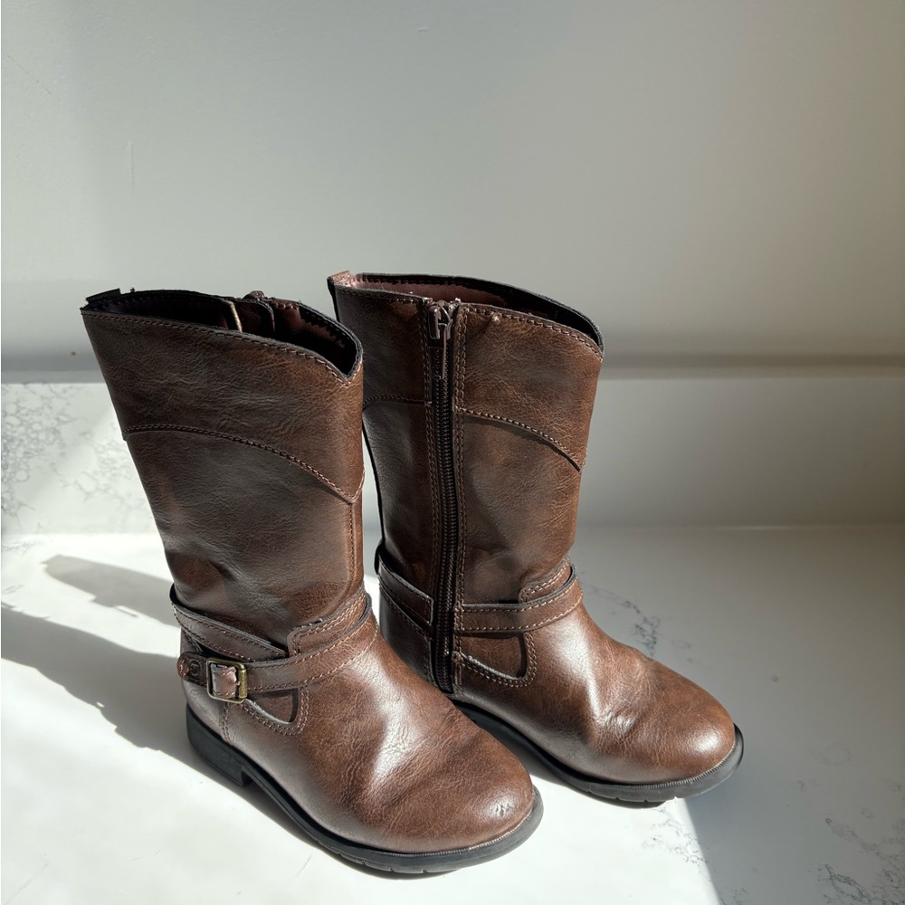 Stride Rite Brown Kids Boots with Buckle